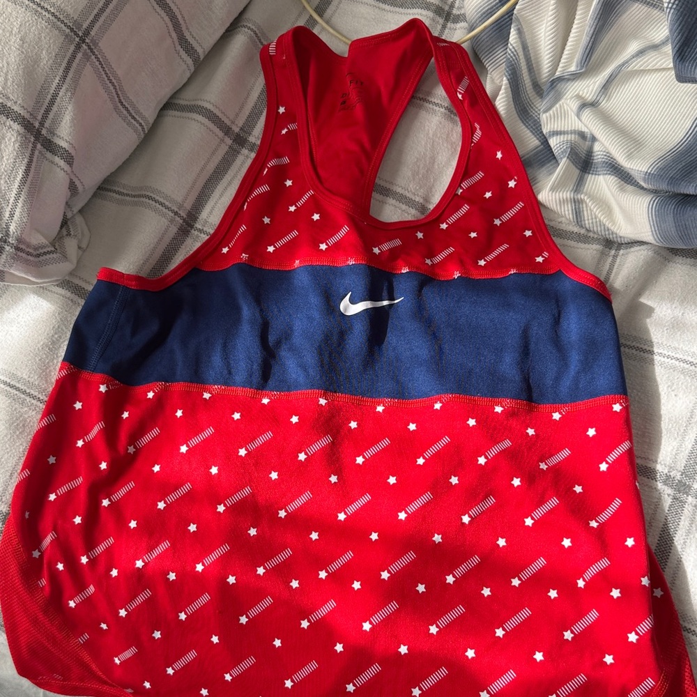 Nike Red and Navy Tank Top
